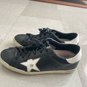 Golden goose deluxe brand - all black leather low top